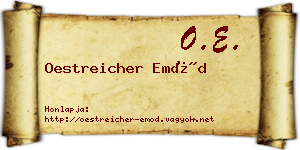 Oestreicher Emőd névjegykártya